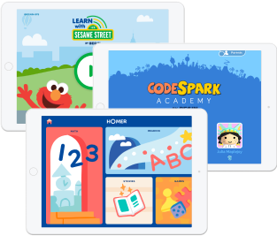 HOMER, Learn With Sesame Street, and codeSpark learning apps
